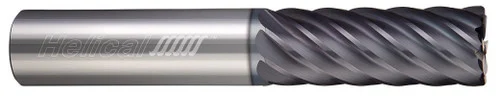 Helical Solutions 36196 | HXF-R-141000-R.060 1.000" (1) Diameter x 1.000" (1) Shank x 0.060" Corner Radius x 4.500" (4-1/2) OAL x 2.000" (2) LOC 14 Flute APLUS Coated Corner Radius End Mill