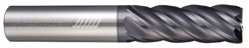 Helical Solutions 45259W | HEV-S-50500-R.120 0.500" (1/2) Diameter x 0.500" (1/2) Shank x 0.120" Corner Radius x 2.500" (2-1/2) OAL x 0.625" (5/8) LOC 5 Flute APLUS Coated Corner Radius End Mill