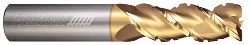 Helical Solutions 82741 | H45AL-C-M-30500-R.060 0.500" (1/2) Cutter DIA x 0.500" Shank DIA x 0.060" Radius x 1.625" (1-5/8) Length of Cut x 4.000" (4) OAL Carbide 45 Degree Helix Corner Radius End Mill for Aluminum, 3 Flutes, Uncoated