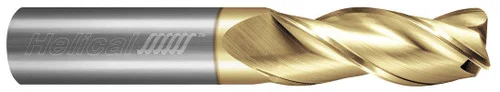 Helical Solutions 82783 | H35AL-L-30250-R.060 0.250" (1/4) Cutter DIA x 0.250" (1/4) Shank DIA x 0.060" Radius x 1.250" (1-1/4) Length of Cut x 3.000" (3) OAL Carbide 35 Degree Helix Corner Radius End Mill for Aluminum, 3 Flutes, Uncoated -