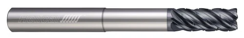 Helical Solutions 82903 | HEV-C-RNR-M-50500-R.030 0.500" (1/2) Diameter x 0.500" (1/2) Shank x 0.030" Corner Radius x 6.000" (6) OAL x 1.250" (1-1/4) LOC 5 Flute APLUS Coated Corner Radius End Mill