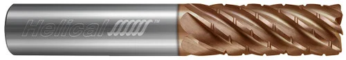 Helical Solutions 83181 | HEV-C-L-70500-R.060 0.500" (1/2) Diameter x 0.500" (1/2) Shank x 0.060" Corner Radius x 4.000" (4) OAL x 2.000" (2) LOC 7 Flute TPLUS Coated Corner Radius End Mill