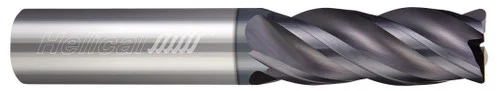 Helical Solutions 83233 | HSV-L-40500-R.015 0.500" (1/2) Diameter x 0.500" (1/2) Shank x 0.015" (1/64) Corner Radius x 4.000" (4) OAL x 2.000" (2) LOC 4 Flute APLUS Coated Corner Radius End Mill
