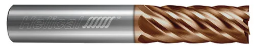 Helical Solutions 83310 | HEV-LX-60500 0.500" (1/2) Cutter DIA x 0.500" (1/2) Shank DIA x 2.500" (2-1/2) Length of Cut x 5.000" (5) Overall Length Carbide Square End Mill for Stainless and High Temp, 6 Flutes, TPLUS Coated - (HEV-LX-60500)