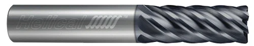 Helical Solutions 83320 | HEV-S-60500-R.015 0.500" (1/2) Diameter x 0.500" (1/2) Shank x 0.015" (1/64) Corner Radius x 2.500" (2-1/2) OAL x 0.625" (5/8) LOC 6 Flute APLUS Coated Corner Radius End Mill