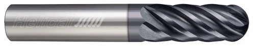 Helical Solutions 83363 | HEV-L-60750-BN 0.750" (3/4) Cutter DIA x 0.750" (3/4) Shank DIA x 2.750" (2-3/4) Length of Cut x 5.000" (5) Overall Length Carbide Ball End Mill for Steel, 6 Flutes, APLUS Coated - (HEV-L-60750-BN)