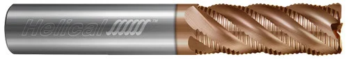 Helical Solutions 83486 | HXVR-R-40375-R.040 0.375" (3/8) Diameter x 0.375" (3/8) Shank x 0.040" Corner Radius x 3.000" (3) OAL x 1.000" (1) LOC 4 Flute TPLUS Coated Corner Radius End Mill