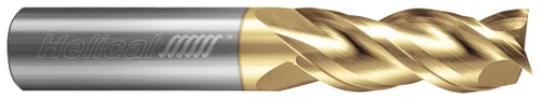 Helical Solutions 83524 | H40ALV-X-30250 0.250" (1/4) Cutter DIA x 0.250" (1/4) Shank DIA x 1.750" (1-3/4) Length of Cut x 4.000" (4) OAL Carbide 40 Degree Helix Square End Mill for Aluminum, 3 Flutes, ZPLUS Coated - (H40ALV-X-30250)