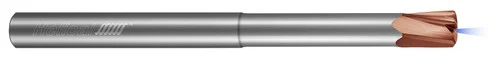 Helical Solutions 83736 | HFVC-RN-100-50375 0.375" (3/8) Diameter x 0.375" (3/8) Shank x 6.000" (6) OAL x 0.375" (3/8) LOC 5 Flute TPLUS Coated High-Feed End Mill