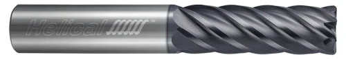 Helical Solutions 83934 | HVTI-020-60625-R.120 0.625" (5/8) Diameter x 0.625" (5/8) Shank x 0.120" Corner Radius x 3.500" (3-1/2) OAL x 1.250" (1-1/4) LOC 6 Flute APLUS Coated Corner Radius End Mill