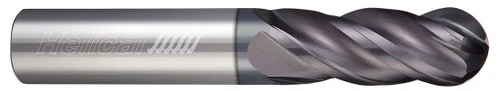 Helical Solutions 83941 | HSV-S-40156-BN 0.156" (5/32) Cutter DIA x 0.188" (3/16) Shank DIA x 0.000" Radius x 0.188" (3/16) Length of Cut x 2.000" (2) Overall Length Carbide Ball End Mill for Steel, 4 Flutes, APLUS Coated - (HSV-S-40156-BN)