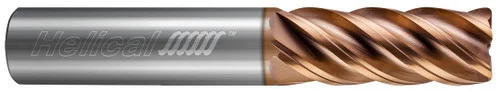 Helical Solutions 84062 | HSM-050-50062-R.010 0.062" (1/16) Diameter x 0.250" (1/4) Shank x 0.010" Corner Radius x 2.500" (2-1/2) OAL x 0.312" (5/16) LOC 5 Flute TPLUS Coated Corner Radius End Mill