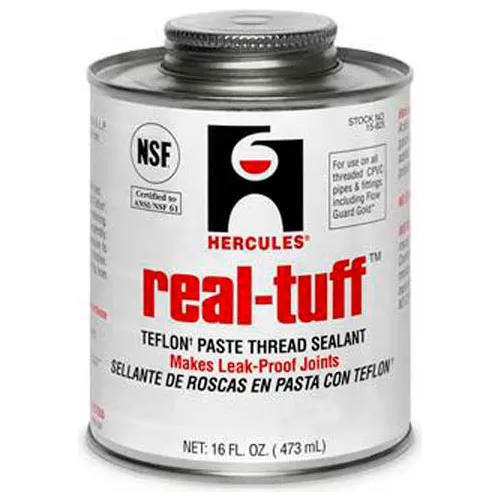 Hercules 15625 Real Tuff Thread Sealant- Screw Cap With Brush 1 Pt. - Pkg Qty 12