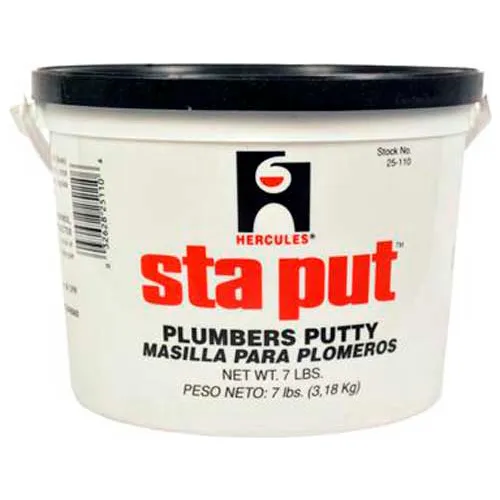 Hercules 25105 Sta Put Plumber's Putty 5 lb - Pkg Qty 6