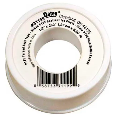 Hercules 31199 White General Purpose Thread Seal Tape With PTFE 1/2" x 260" - Pkg Qty 144