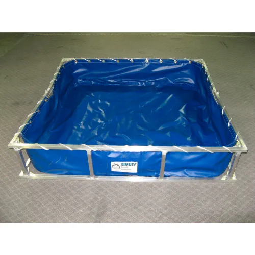 Husky Aluminum Frame PVC Decontamination Pool ALFDP-55 - 22 Oz. Thickness 60x45x12 - 180 Gal. Orange