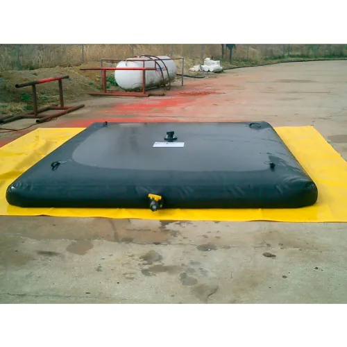 Husky Chemical Resistant/Gray Water Bladder Tank BT-50X30 - 52"L x 36"W x 9"H 50 Gal. Cap. Black