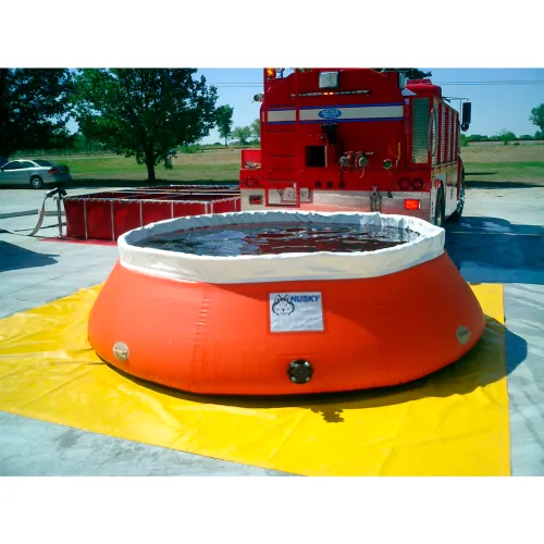 Husky Low-Sided Self Supporting Tank LS-3000 - 22 Oz. Thickness 188" Dia. x 33"H 3000 Gallon Red