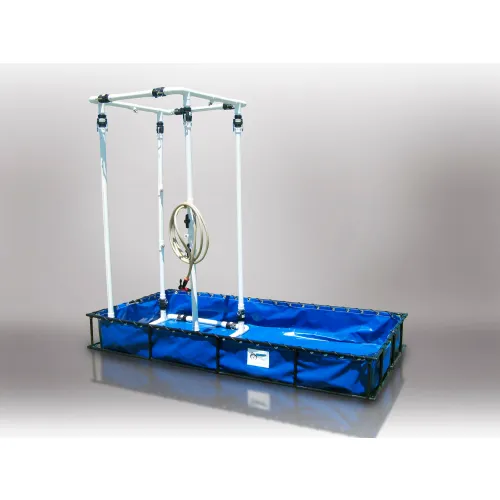 Husky Steel/PVC Decontamination Pool With Shower STFDP-55WS - 60"Lx84"Wx220"H 180 Gal Cap. Blue