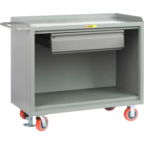 Little Giant Mobile Service Bench w/ Heavy Duty Drawer, 48"W x 24"D, Gray