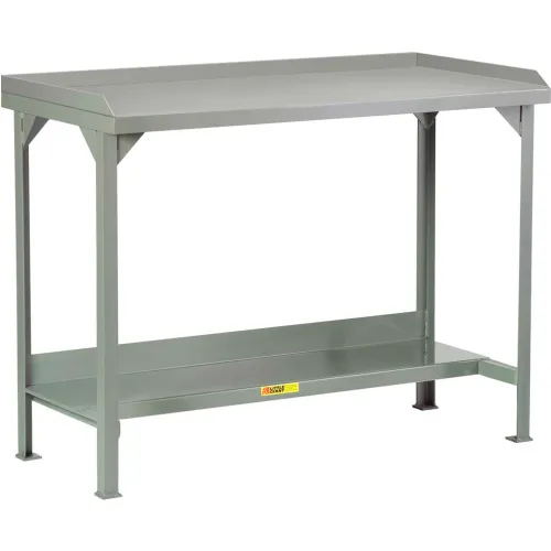 Little Giant WSL2-3060-AH 60"W x 30"D Welded Steel Workbenches w/ Back and End Stops, Adj. Height