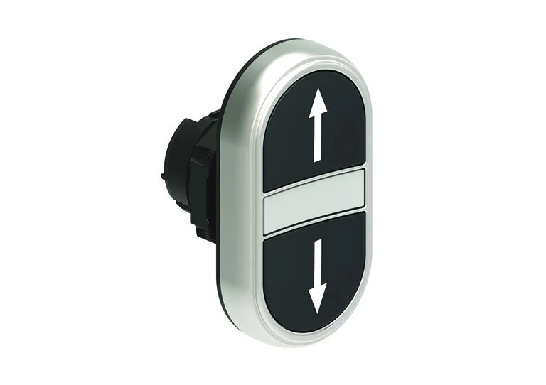 Lovato Electric: Double-Touch Push Button, Spring Return, Flush, Up/Down Arrow Symbol - LPCBL7191