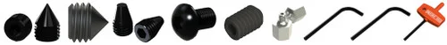 Micro 100 41215 | Set Screw - #10-32 X 3/16" Ext Point, Blk Alloy (10Pc)