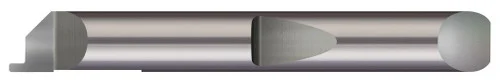 Micro 100 QRRC3-087-500-370 | 0.370" Min Bore DIA x 0.500" (1/2) Max Bore Depth x 0.087" Tooth Width x 0.100" Projection x 0.375" (3/8) Shank DIA x 2.000" (2) Overall Length x 0.003" Radius - Carbide Retaining Ring Grooving Right Hand