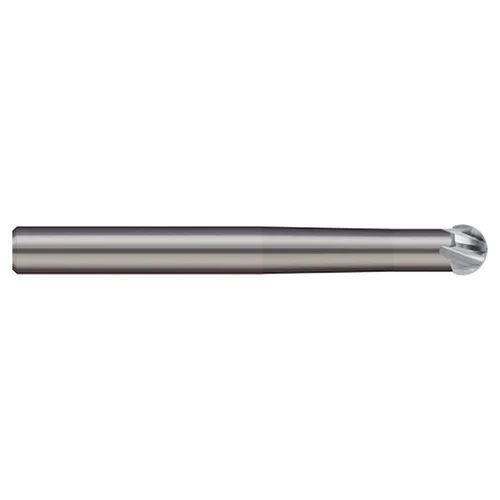 Micro 100 SBM-500-4 | 1/2" Diameter x 1/2" Shank x 0.400" LOC x 4" OAL 4 Flute Uncoated Carbide Ball End Mill