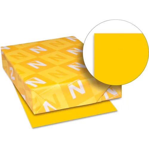 Neenah Paper Astrobrights Colored Card Stock 22771, 8-1/2" x 11", Galaxy Gold™, 250/Pack