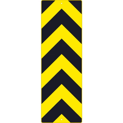 NMC TM268K Traffic Sign, Center Stripe Yellow Object Marker Sign, 12" X 36", Yellow