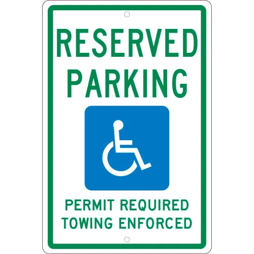 NMC TMS306H Traffic Sign, Reserved Parking Arkansas, 18" X 12", White