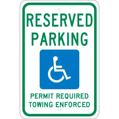 NMC TMS306J Traffic Sign, Reserved Parking Arkansas, 18" X 12", White