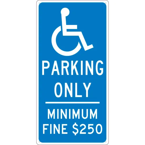 NMC TMS307G Traffic Sign, Reserved Parking California, 24" X 12", Blue