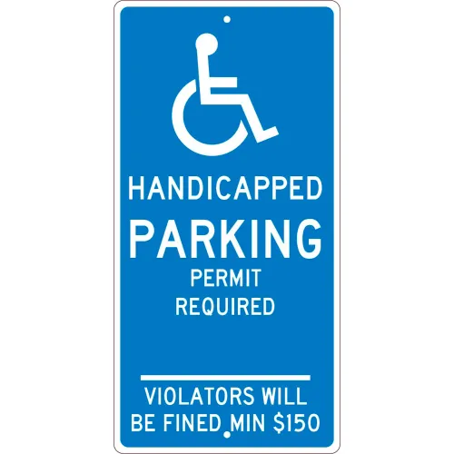 NMC TMS310H Traffic Sign, Reserved Parking Connecticut, 24" X 12", Blue