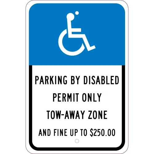 NMC TMS313J Traffic Sign, Reserved Parking Florida, 18" X 12", White