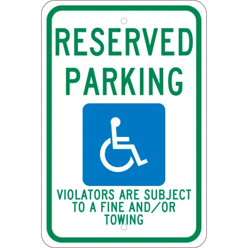 NMC TMS325J Traffic Sign, Reserved Parking New Mexico, 18" X 12", White