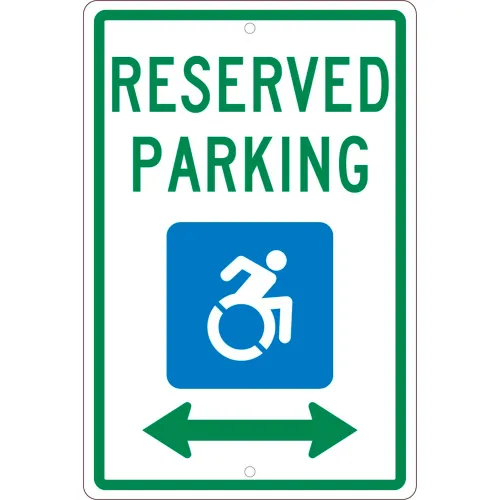 NMC TMS327H Traffic Sign, Reserved Parking New York, 18" X 12", White