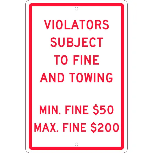 NMC TMS333H Traffic Sign, Reserved Parking Pennsylvania, 18" X 12", White