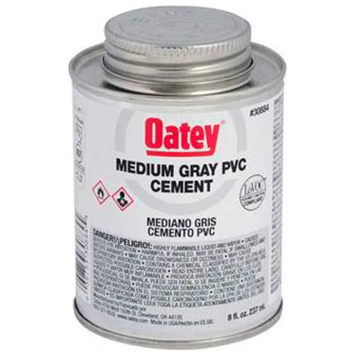 Oatey 30885 PVC Medium Gray Cement 16 oz. - Pkg Qty 24