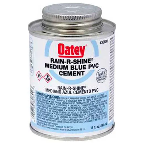 Oatey 30891 PVC Rain-R-Shine Blue Cement 8 oz. - Pkg Qty 24