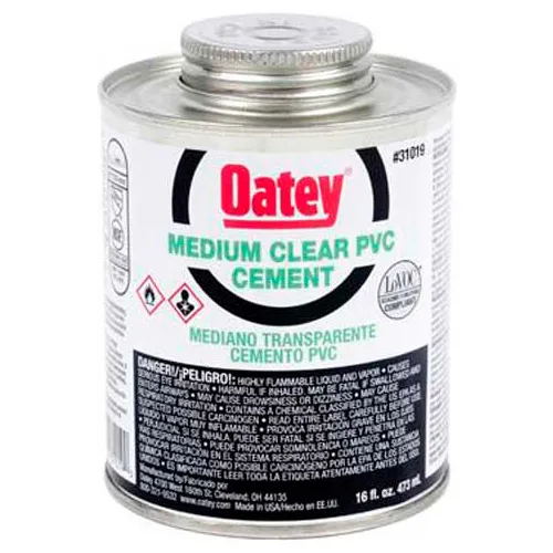 Oatey 31020 PVC Medium Clear Cement 32 oz. - Pkg Qty 12