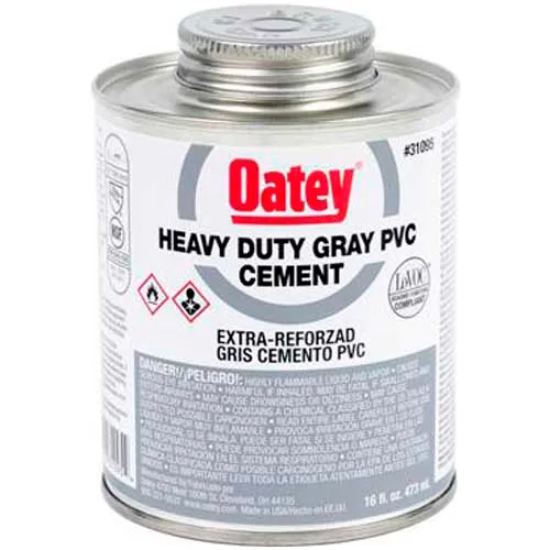 Oatey 31105 PVC Heavy Duty Gray Cement 32 oz. - Pkg Qty 12