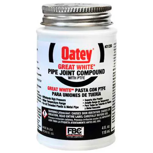 Oatey 31233 Great White Pipe Joint Compound w/ PTFE 32 oz. - Pkg Qty 12