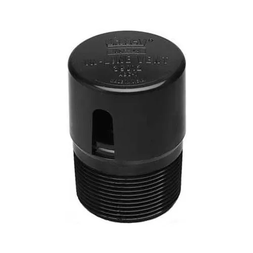Oatey 39012 Plain ABS In-Line Vent - Pkg Qty 6