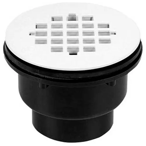 Oatey 42049 2" 2-part PVC Solvent Weld Shower Drain w/ Plastic Strainer - Pkg Qty 12