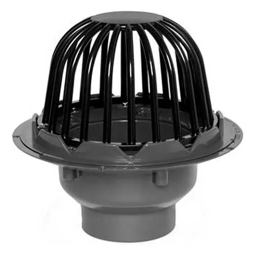 Oatey 78023 3" or 4" PVC Roof Drain with Cast Iron Dome