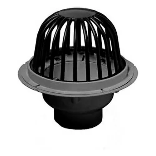 Oatey 78034 4" PVC Roof Drain with ABS Dome & Dam Collar