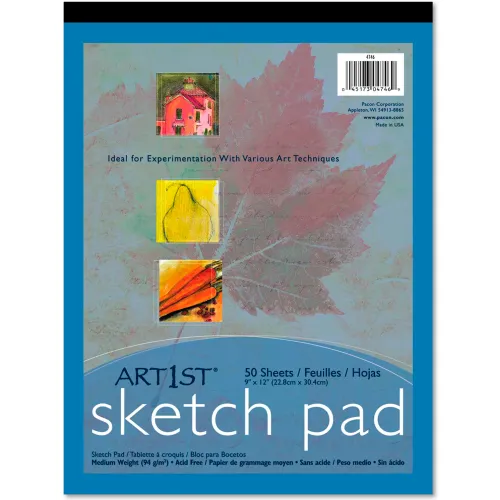 Pacon® Art1st Sketch Pad 4746, 9" x 12", White, 50 Sheets/Pad