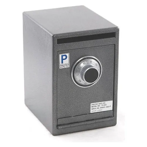 Protex Extra Large Heavy Duty Drop Safe With Dial Combo Lock TC-03C 8" x 10" x 12" Gray